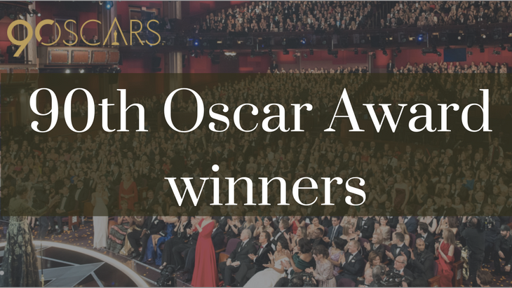 90th Academy Awards, 2018 – The Complete List Of Winners In All 24